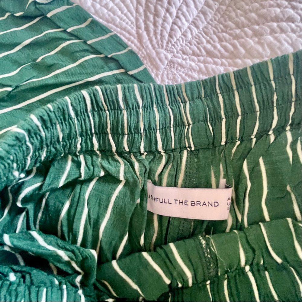 Faithfull the Brand Green and White Striped Set Top and Green Zeus Pants - Picture 8 of 10